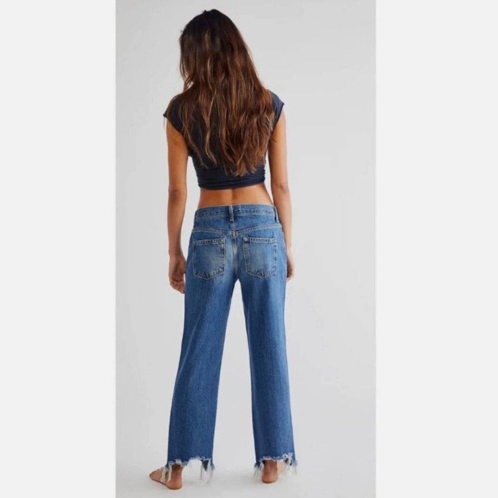 Free People (We The Free) Maggie Mid Rise Straight Leg Jeans SIZE 29 - Picture 2 of 9